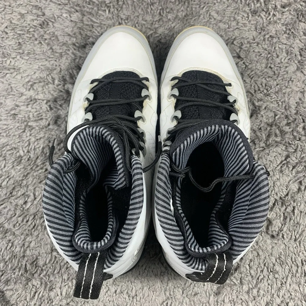 Nike Air Jordan 9 Retro Barons IX Shoes White Black Gray 302370-106 Mens Sz 12